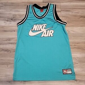 Nike Air Tank Top‎ Shirt Mens Medium Blue Reto Basket Sleeveless Vintage